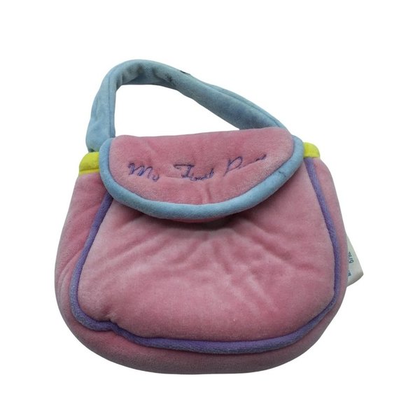 Gund Other - Baby Gund My First Purse Plush Item 5792 Pink Hook Loop Closure Toddler Play Toy